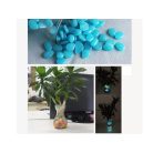 Fluorescenční kamínky 100ks (svítí ve tmě) - světle modré