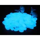 Fluorescenční kamínky 100ks (svítí ve tmě) - světle modré