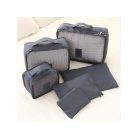 Sada tašek s organizérem v šedé barvě - 6 dílná