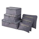 Sada tašek s organizérem v šedé barvě - 6 dílná