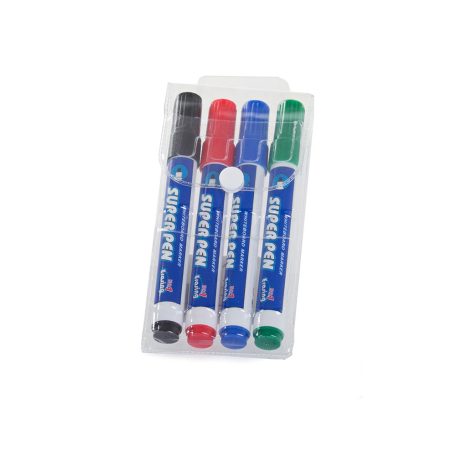 Sada 4 barevných fixů (černá, modrá, zelená a červená)