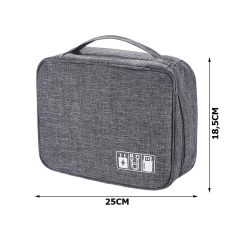   Cestovní organizér,  s nastavitelnými přihrádkami na kabely