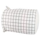 Skládací velký koš na hračky - bílý se čtvercovým vzorem