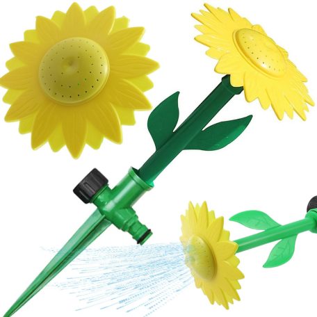 Hlavice zahradního zavlažovače ve tvaru květu, kterou lze zapíchnout do země