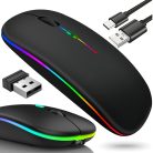 Bezdrátová myš pro notebook nebo PC s RGB podsvícením