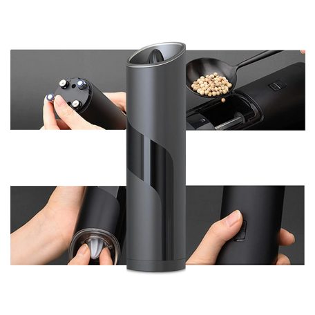 Nastavitelný elektrický mlýnek na pepř se zabudovaným osvětlením