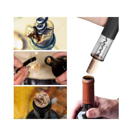 Gogooda elegantní elektrická vývrtka, elektrický otvírák na víno v černé barvě