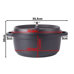   Vysoce kvalitní nepřilnavý hrnec z hliníkové slitiny s poklicí - 6,6l