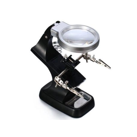 Držáček s lupou, s 3x-4,5x zvětšením - s 10 LED diodami