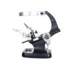 Držáček s lupou, s 3x-4,5x zvětšením - s 10 LED diodami