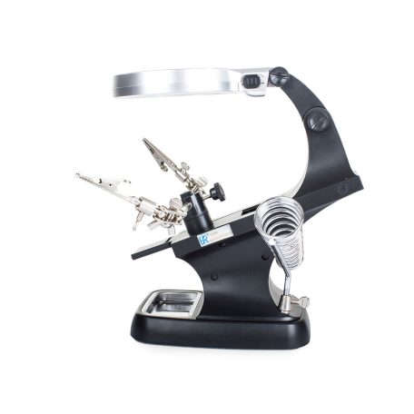 Držáček s lupou, s 3x-4,5x zvětšením - s 10 LED diodami