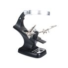 Držáček s lupou, s 3x-4,5x zvětšením - s 10 LED diodami