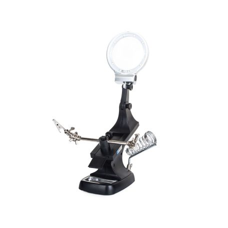 Držáček s lupou, s 3x-4,5x zvětšením - s 10 LED diodami