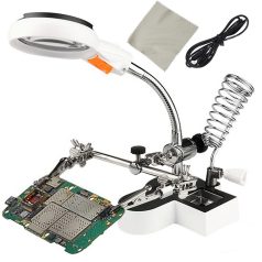 Univerzální stojan na pájení s lupou - 11x/4,5x