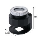 Šperkařský mikroskop 30x se 3 LED diodami a UV světlem v praktickém úložném prostoru