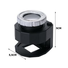   Šperkařský mikroskop 30x se 3 LED diodami a UV světlem v praktickém úložném prostoru