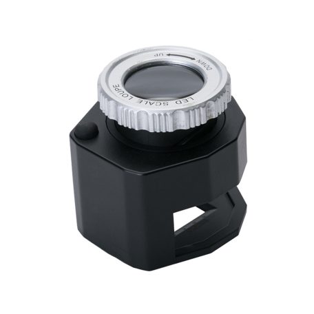 Šperkařský mikroskop 30x se 3 LED diodami a UV světlem v praktickém úložném prostoru