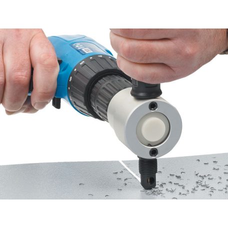 Nástavec do vrtačky pro řezání plechu