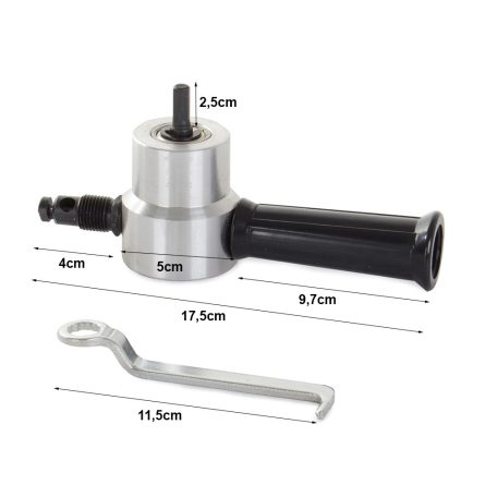 Nástavec do vrtačky pro řezání plechu