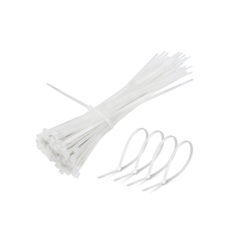 Stahovací pásky 2,5 x 100 mm 100 ks - bílá