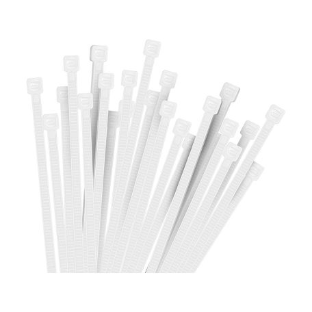 Stahovací pásky 2,5 x 100 mm 100 ks - bílá