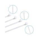 Stahovací pásky 2,5 x 100 mm 100 ks - bílá