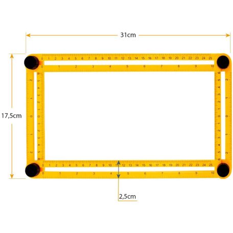 Multifunkční nastavitelný úhloměr