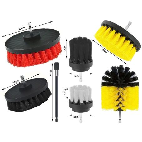 Sada čistících kartáčů a leštících kotoučů na vrtačku 23 ks