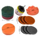 Sada čistících kartáčů a leštících kotoučů na vrtačku 23 ks