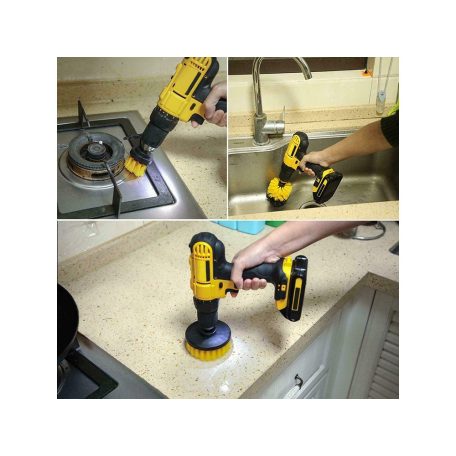 Sada čistících kartáčů a leštících kotoučů na vrtačku 23 ks