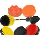 Sada čistících kartáčů a leštících kotoučů na vrtačku 23 ks