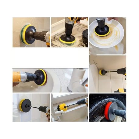 Sada čistících kartáčů a leštících kotoučů na vrtačku 23 ks