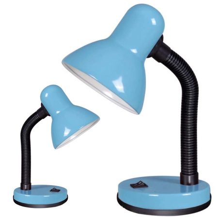Nastavitelná stolní lampa v modré barvě s vypínačem - 40 W