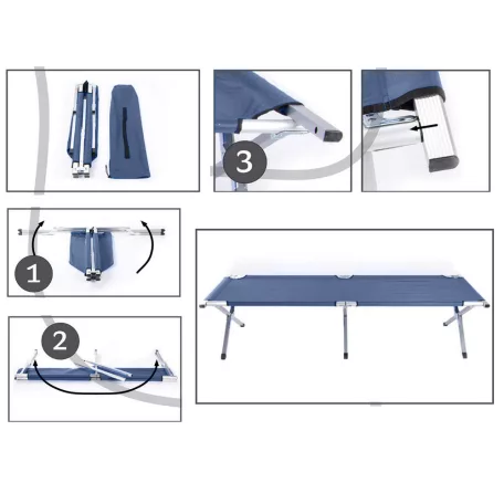 Skládací kempinkové lůžko s přenosnou taškou