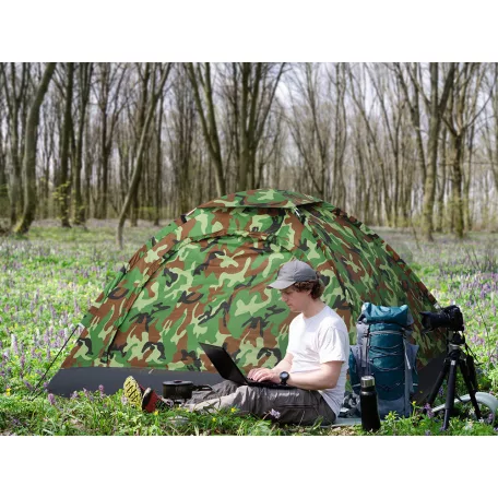 Kempový stan se síťkou proti komárům pro 2 osoby 