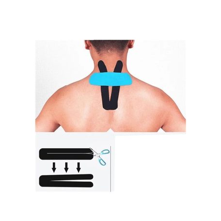 Kineziologická náplast na fixaci svalů v černé barvě - 5 metrů