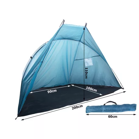 Plážový stan v modré barvě - 200 cm x 100 cm x 110 cm