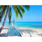 Plážový stan v modré barvě - 200 cm x 100 cm x 110 cm