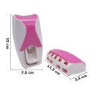 Dávkovač zubní pasty s držákem zubních kartáčků