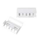 Dávkovač zubní pasty s držákem zubních kartáčků v bílé barvě