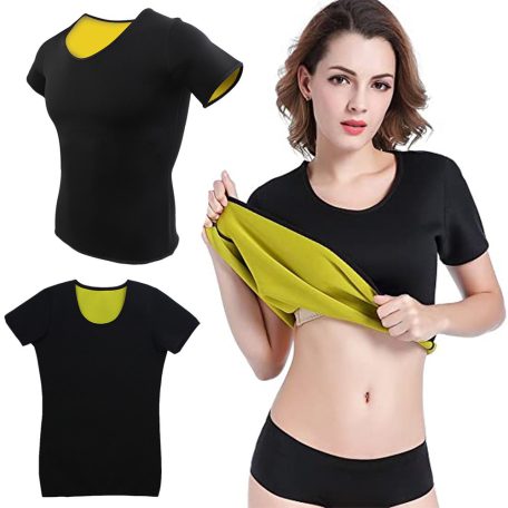 Tvarující neoprenové tričko s krátkým rukávem pro ženy - velikost L