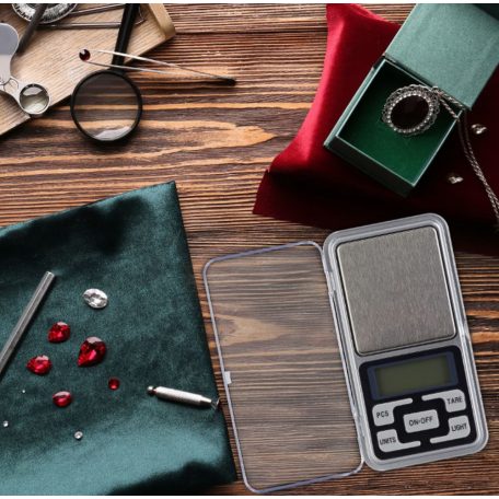 Kapesní klenotnická váha 500g/0,1g přesná s LCD displejem