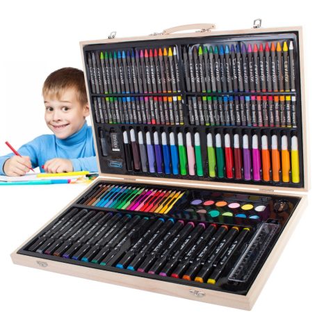188dílná sada pro kreslení a malování pro děti v praktickém kufříku
