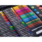 Sada na kreslení a malování pro děti v praktickém držáku - 150-dílná, růžová