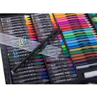 Sada na kreslení a malování pro děti v praktickém držáku - 150-dílná, růžová