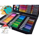 Sada na kreslení a malování pro děti v praktickém držáku - 150-dílná, růžová