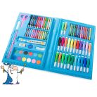 86dílná sada na kreslení a malování v praktickém pouzdře - modrá