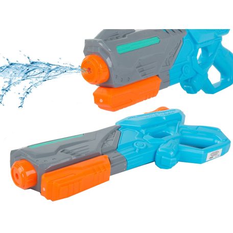 Velká vodní pistole v modro-šedo-oranžové barvě - 38 cm x 16 cm x 6 cm