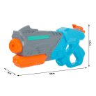 Velká vodní pistole v modro-šedo-oranžové barvě - 38 cm x 16 cm x 6 cm