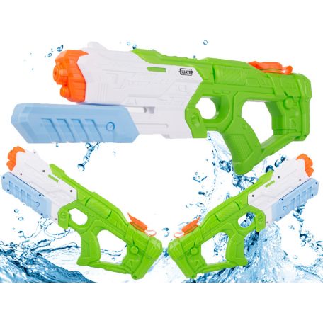 Velká vodní pistole v modro-zeleno-bílé barvě - 39 cm x 15 cm